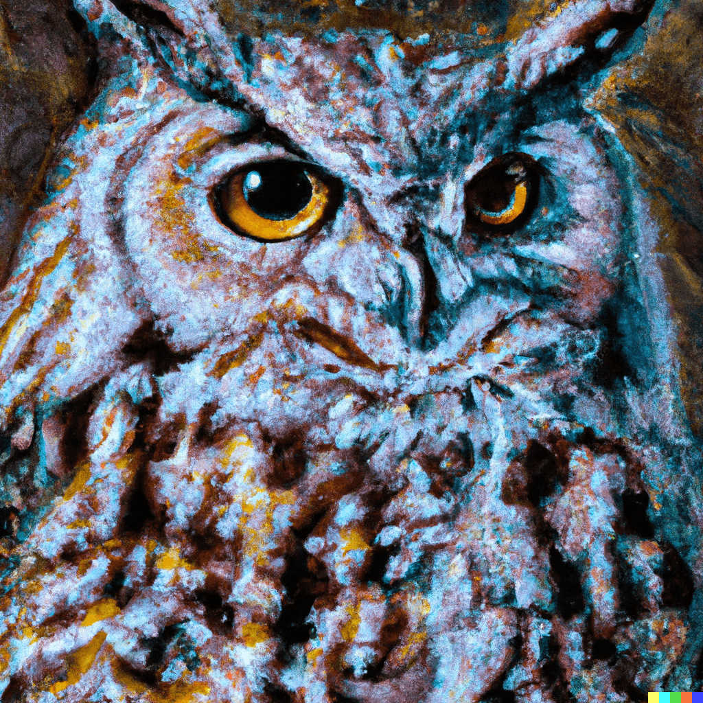 Extremely detailed oil painting of an owl by Von Wright, high definition