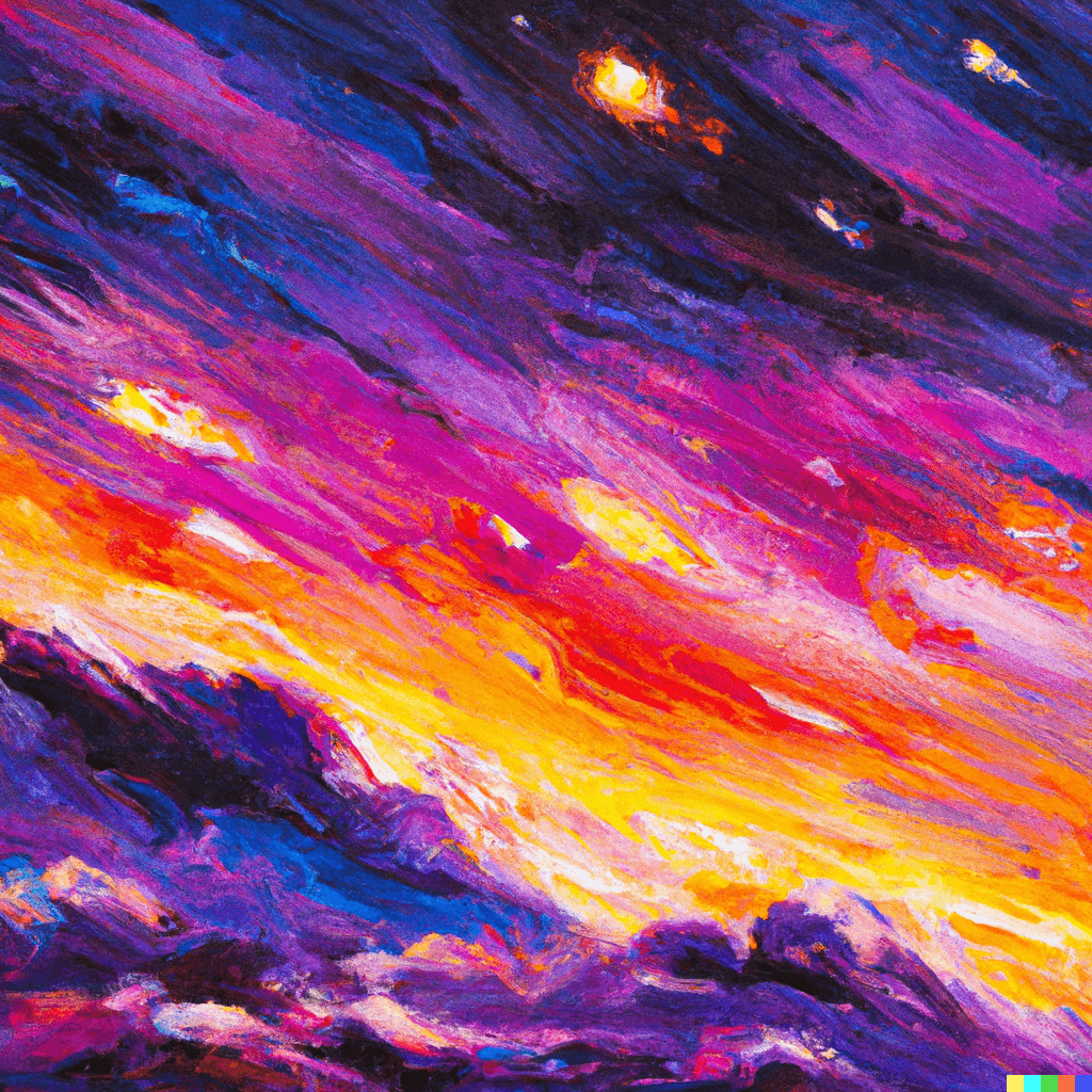 Impressionist oil painting of the cosmos, ambient album cover, beautiful, harmonious color scheme