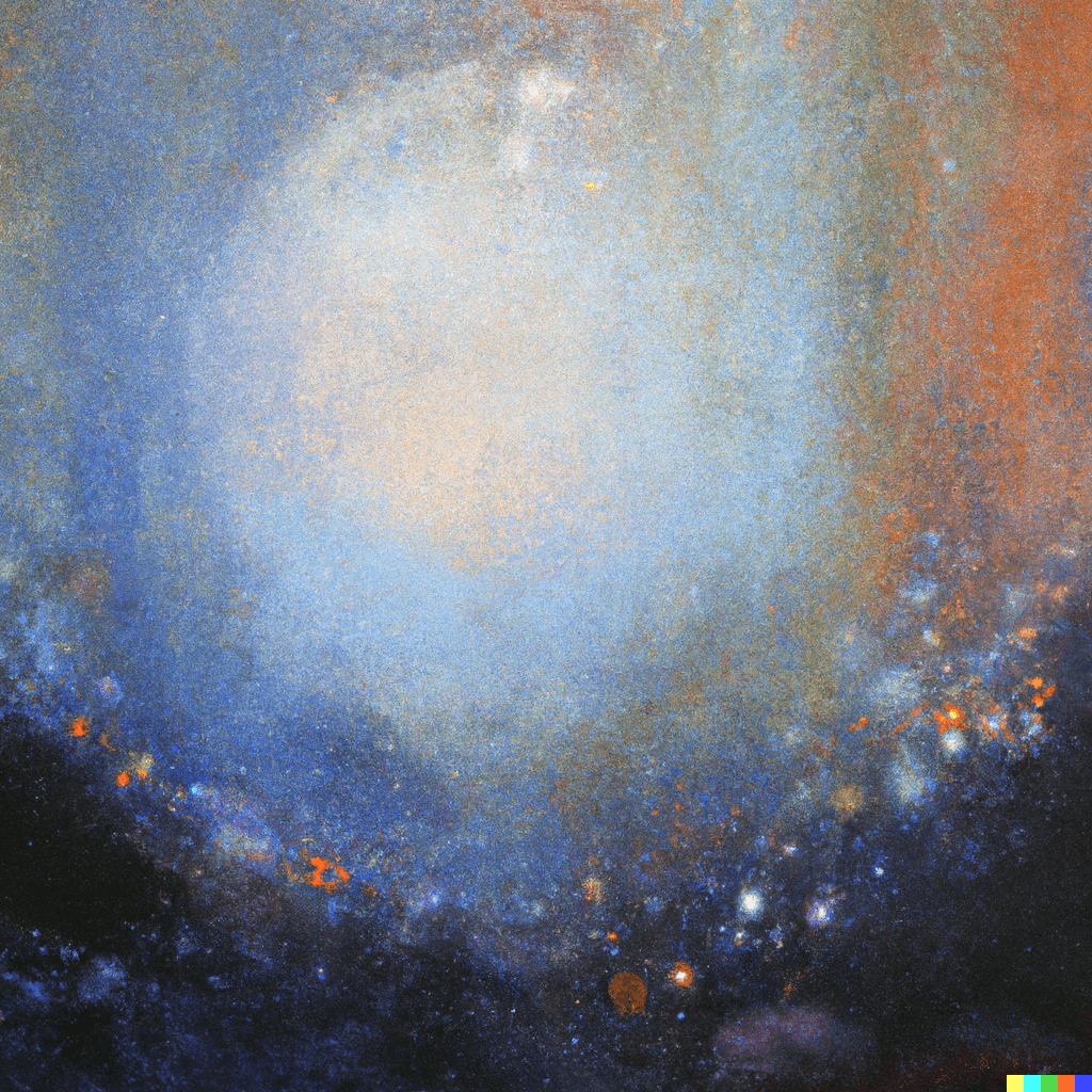 A view of a galaxy, oil painting by Odilon Redon