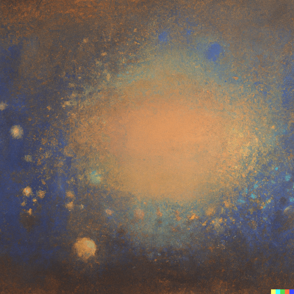 A view of a galaxy, oil painting by Odilon Redon