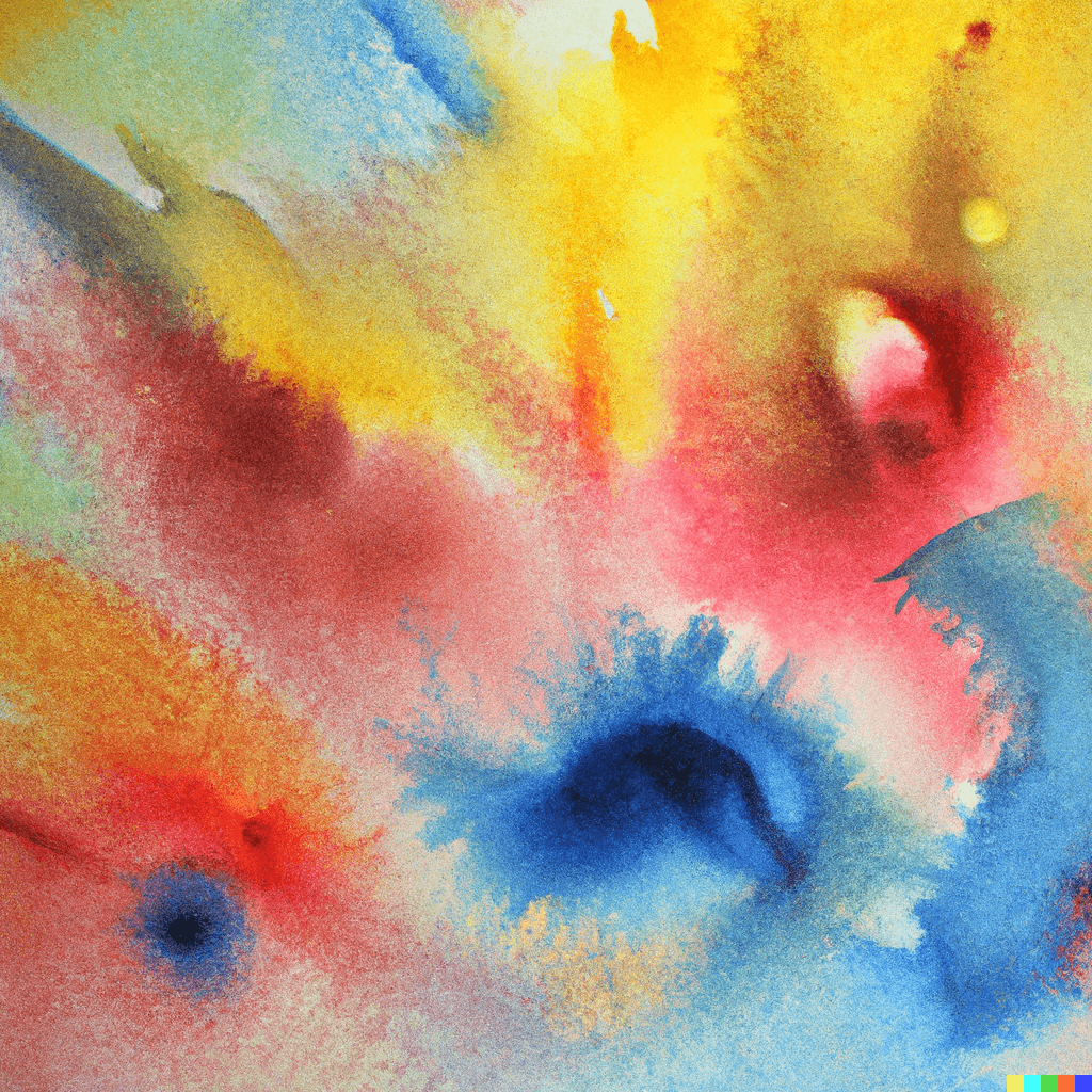 abstract childlike watercolor painting, pastel colorscape, delightful